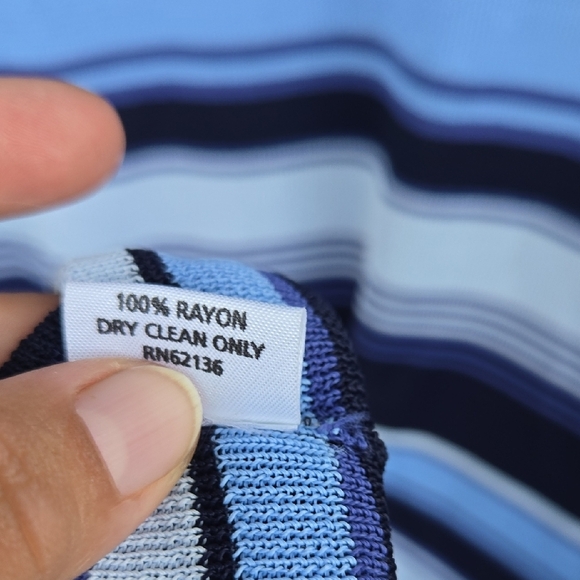 Guess Collection Striped Blue and Black Sleeveless Dress - Picture 5 of 7